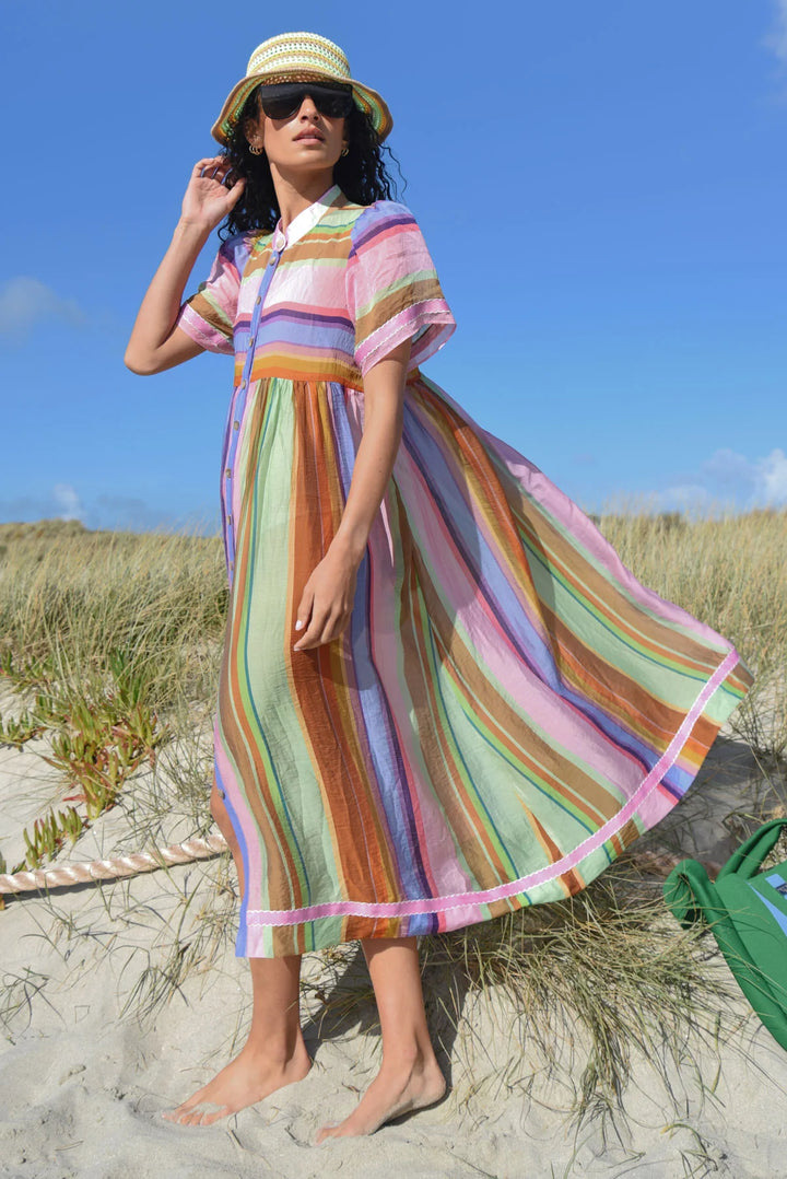 Round And Round Dress | Candy Stripe