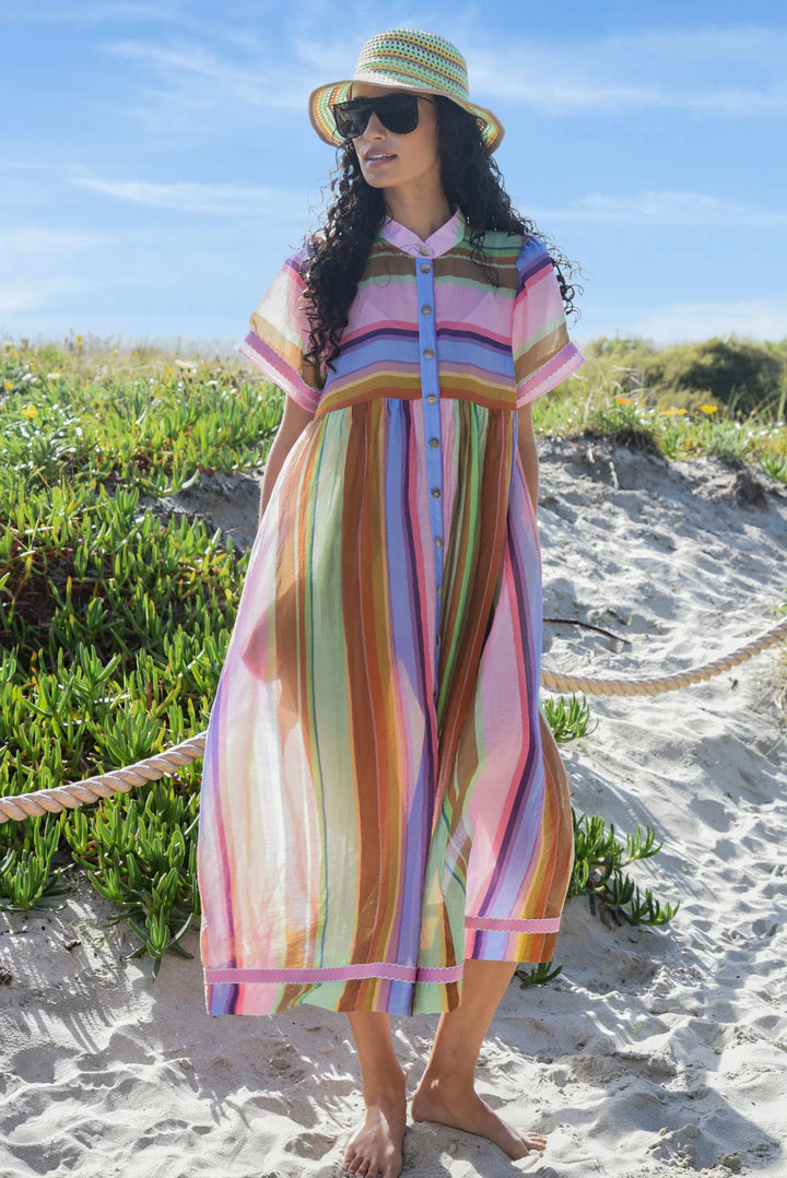 Round And Round Dress | Candy Stripe