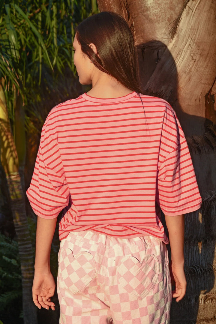 Love On The Line T-Shirt | Pink