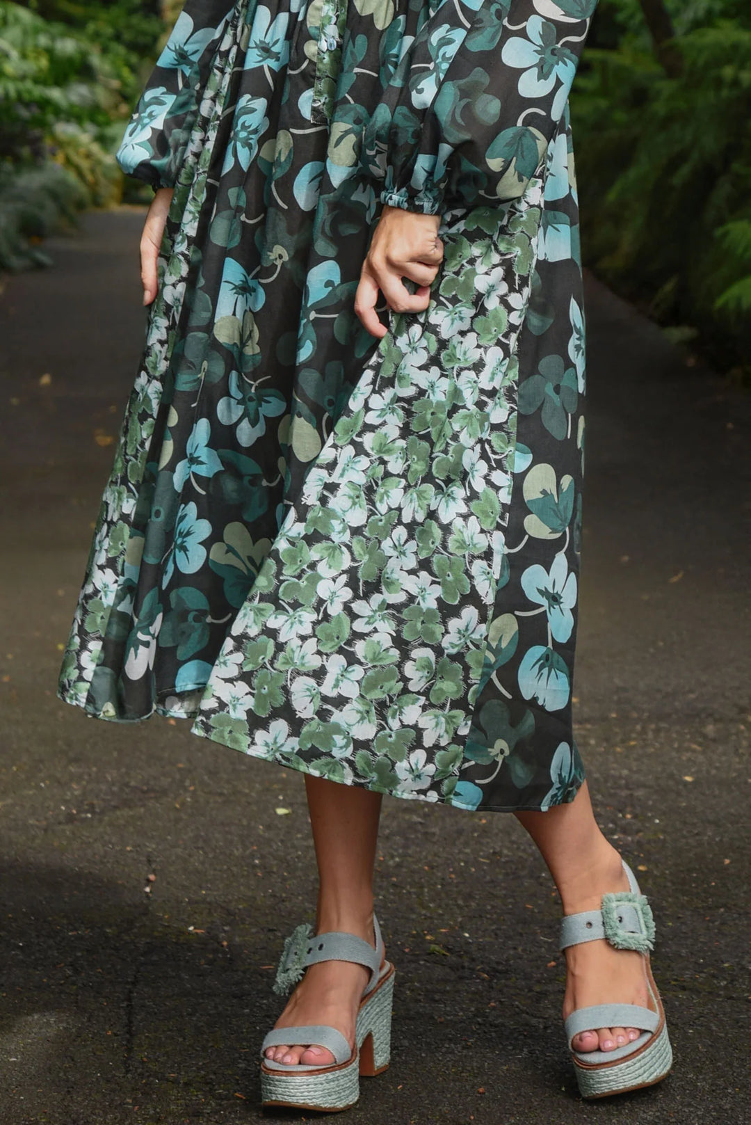 One For The Books Dress | Green Floral