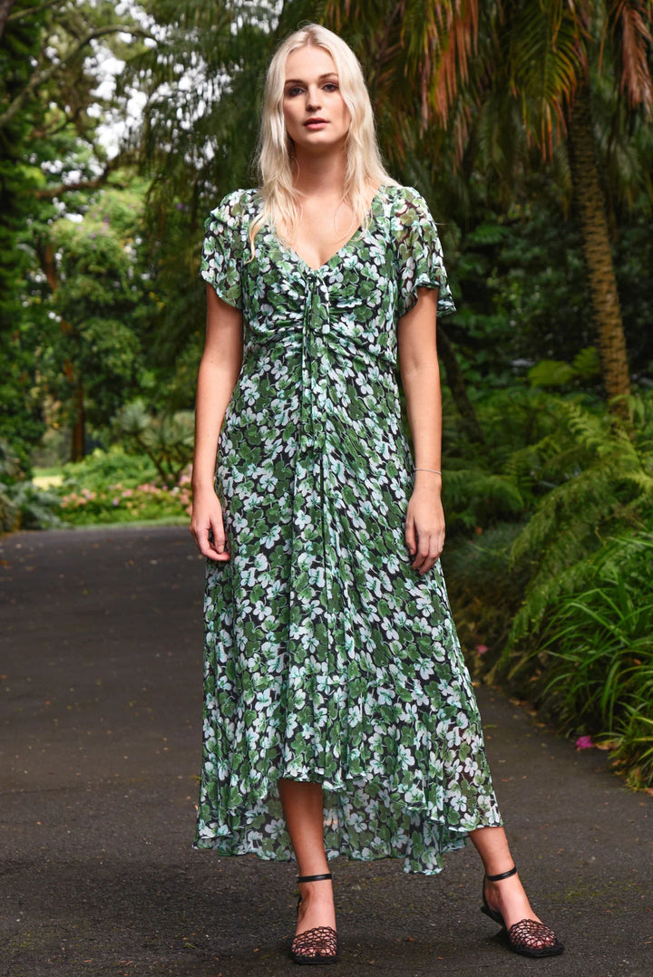 It's A New Day Dress | Green Floral