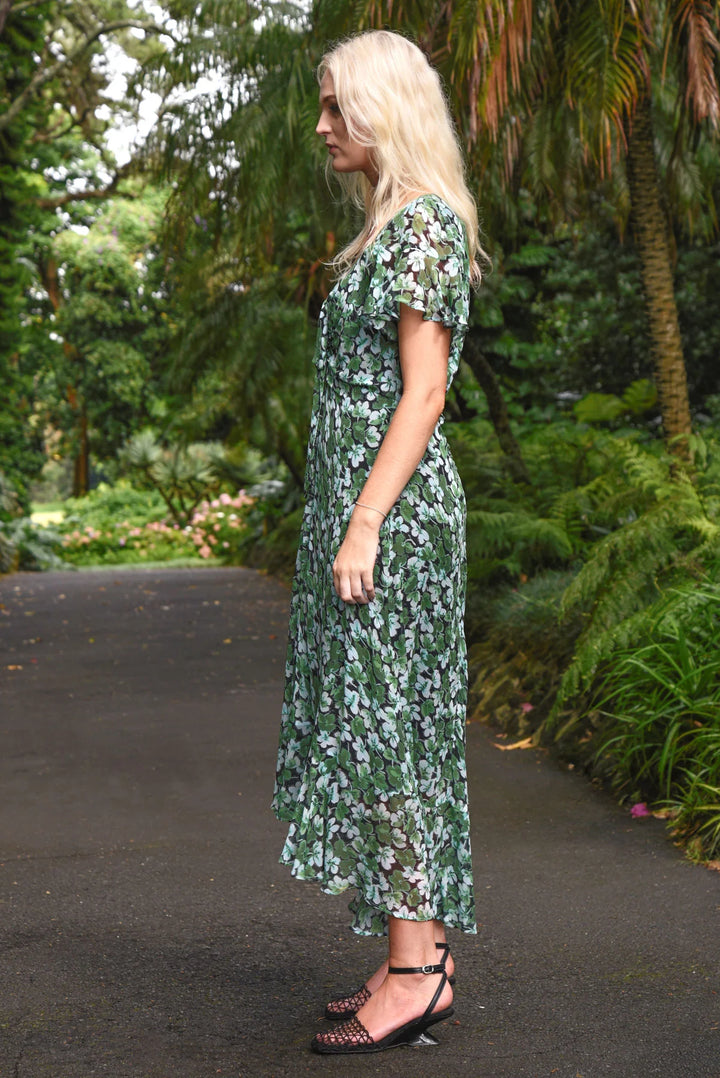 It's A New Day Dress | Green Floral