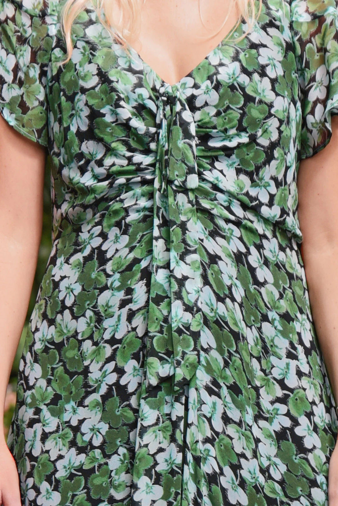 It's A New Day Dress | Green Floral