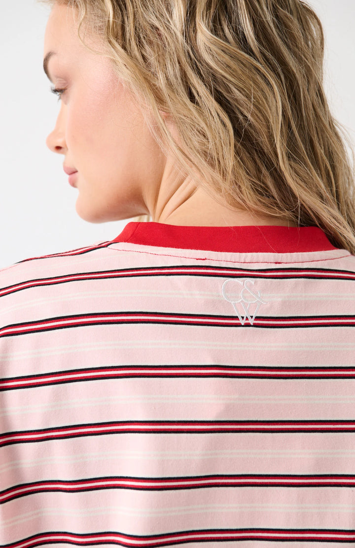 Felix Longsleeeve | Red/Pink Stripe