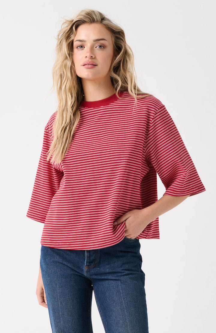 Hallie Tee | Red Stripe