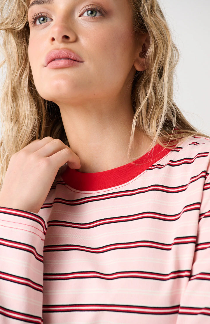 Felix Longsleeeve | Red/Pink Stripe