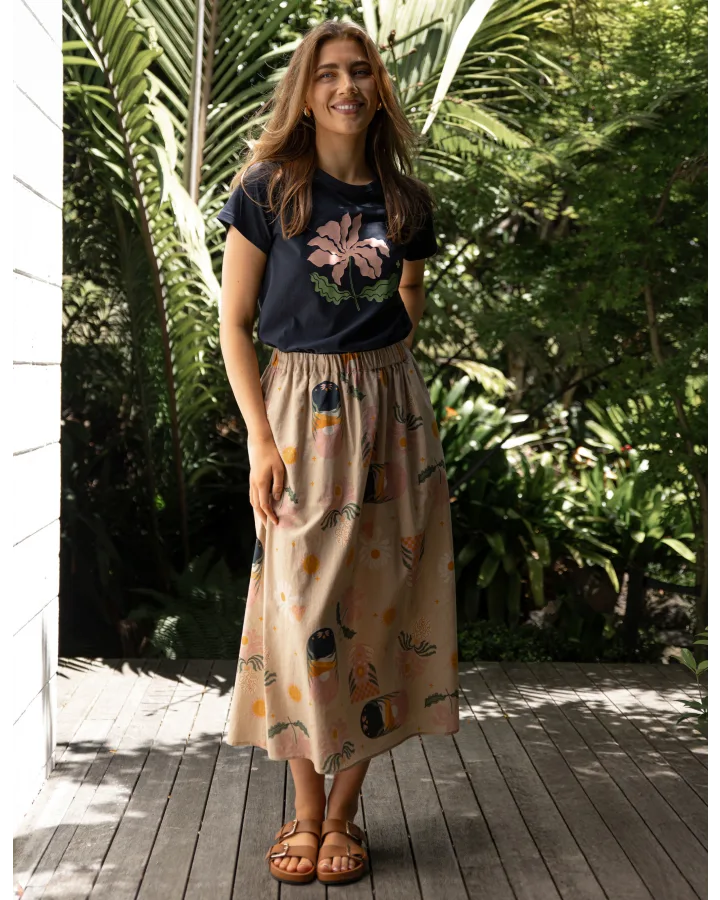 Classic Tee | Navy Blushing Blooms