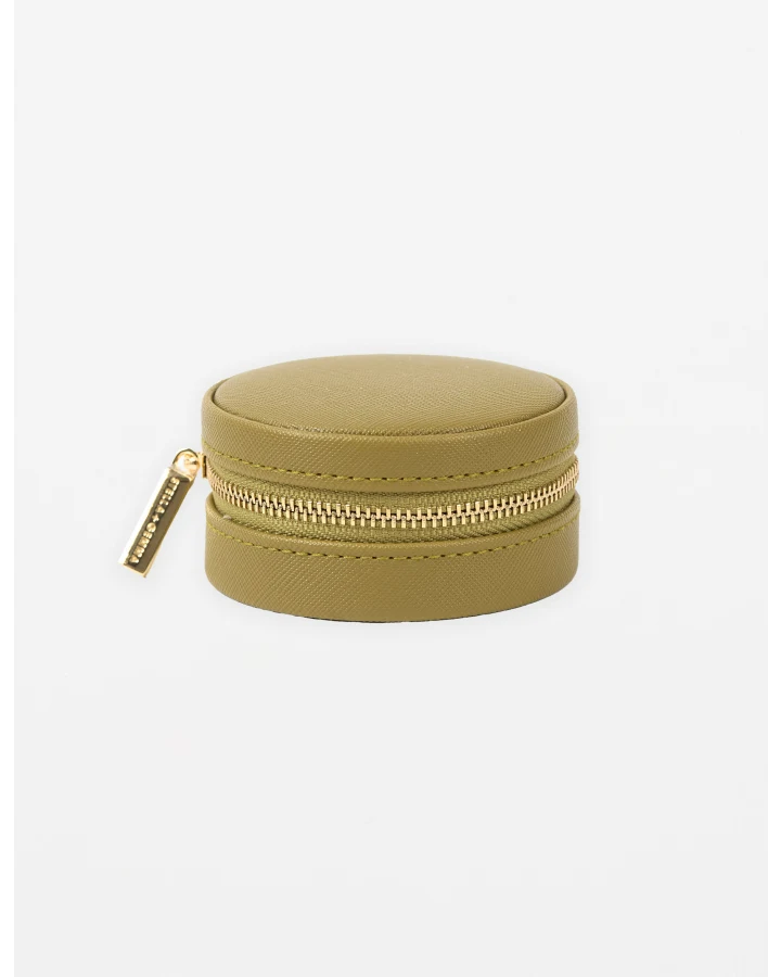 Jewellery Box Small Round | Khaki