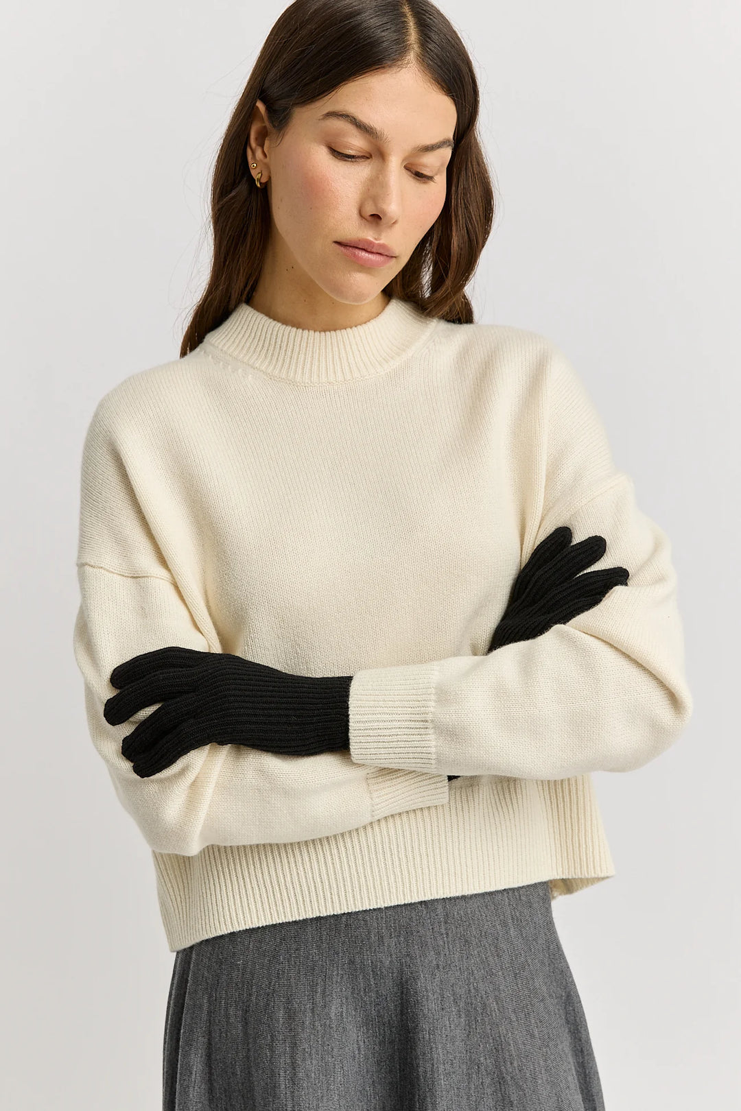 Fine Rib Glove | Black