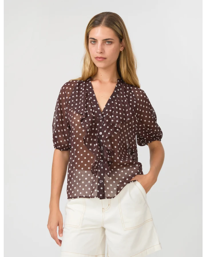 Monet Blouse | Chocolate Spot