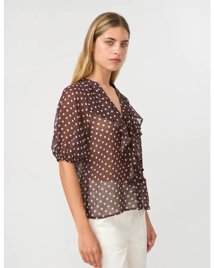 Monet Blouse | Chocolate Spot