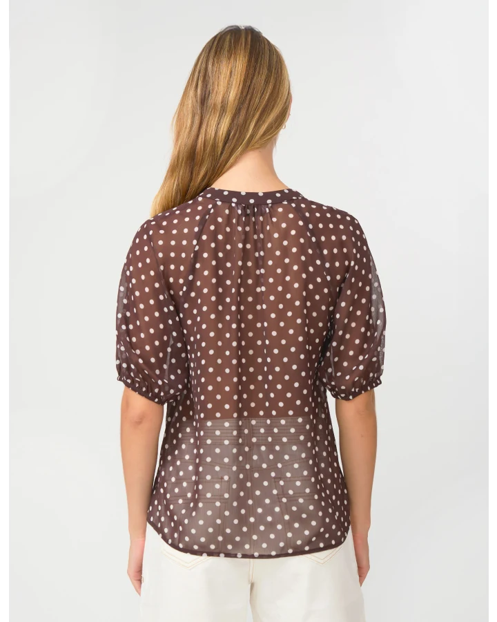 Monet Blouse | Chocolate Spot