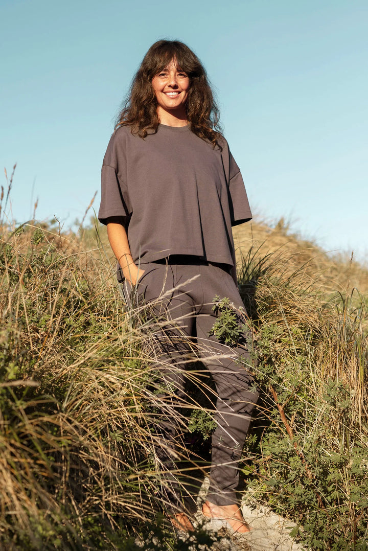 Joy Sweatshirt Tee | Charcoal