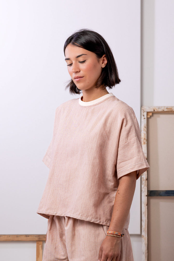 Joy Top | Pink Stripe