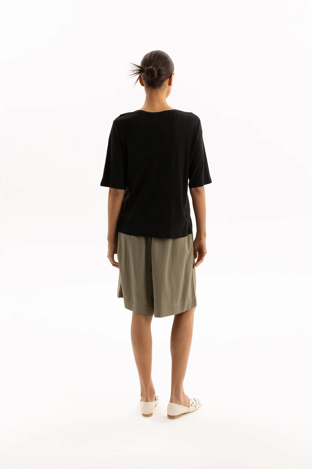 Linen Tee | Black