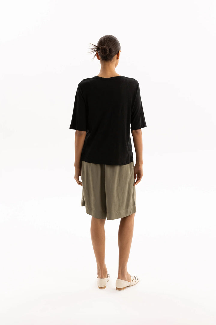 Linen Tee | Black