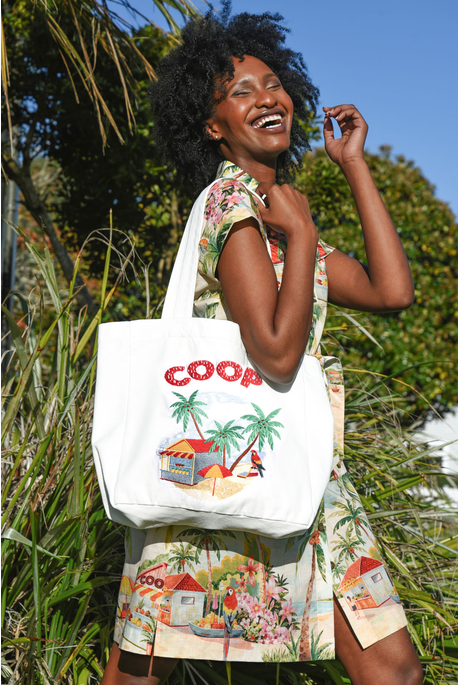 Bag To The Beach Bag | White/Red