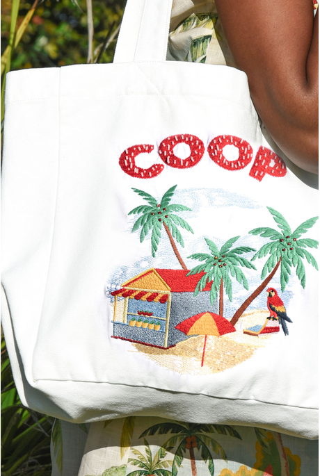 Bag To The Beach Bag | White/Red