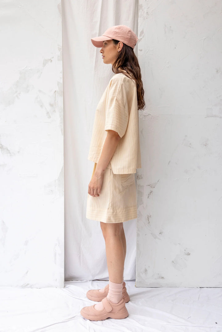 Joy Top | Natural Stripe