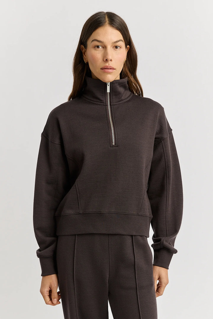 Lounge Cropped Zip Jumper | Date