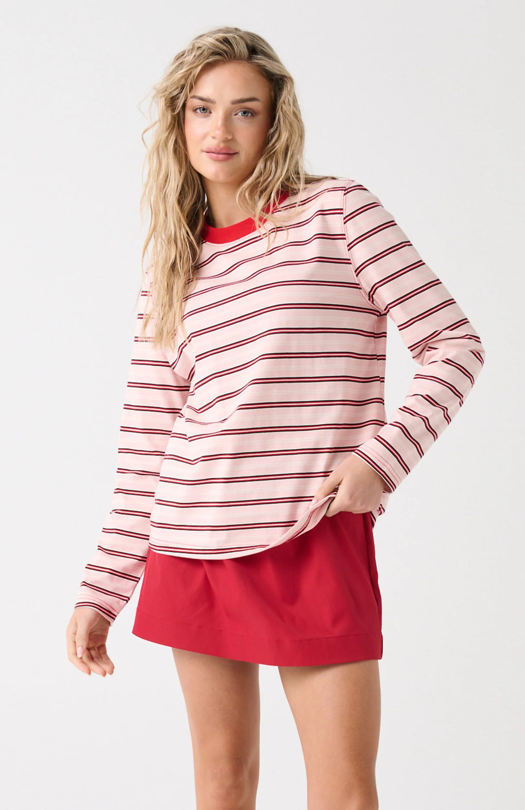 Felix Longsleeeve | Red/Pink Stripe