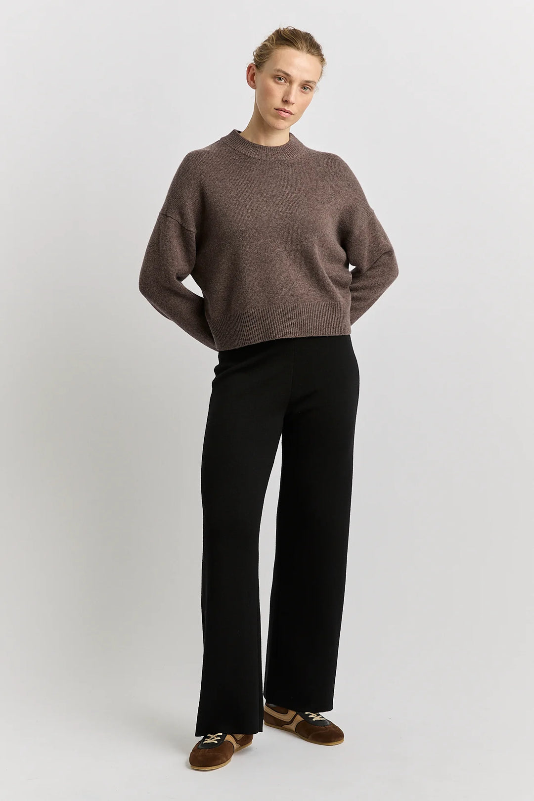 Drop Shoulder Crew | Mocha