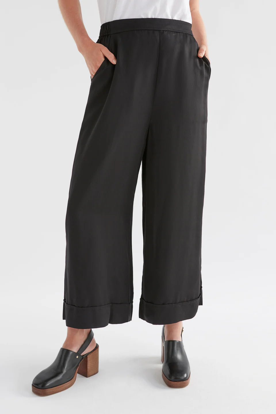 Wide Leg Culottes | Black