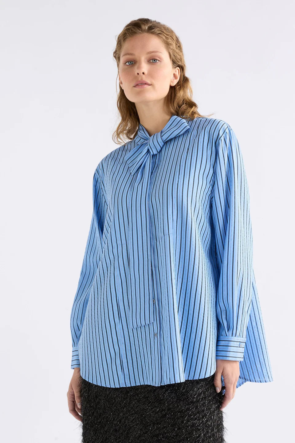 Heidi Shirt | Chambray Stripe