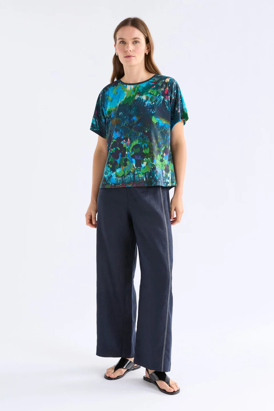 Haki S/S T-Shirt | Landskap Print