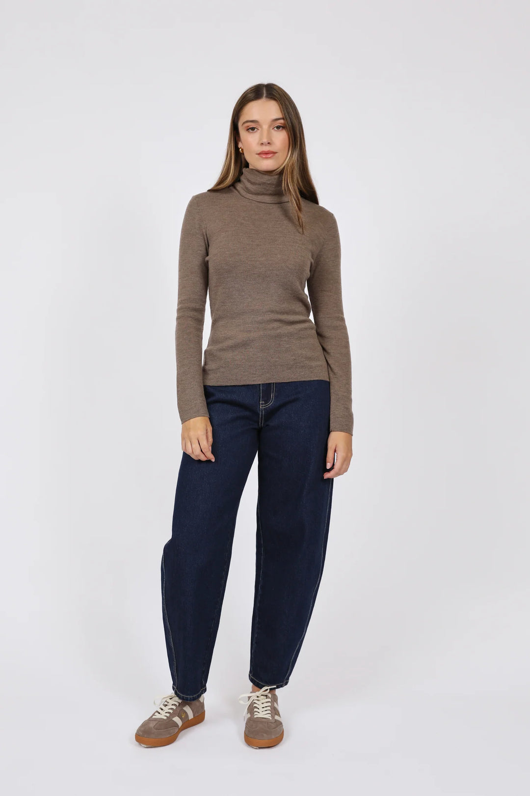 Alto Merino Roll Neck | Mushroom