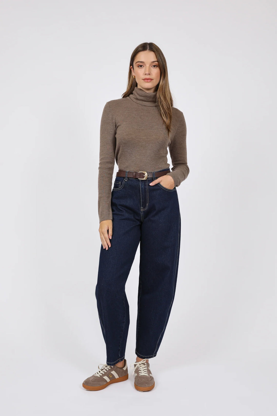 Alto Merino Roll Neck | Mushroom