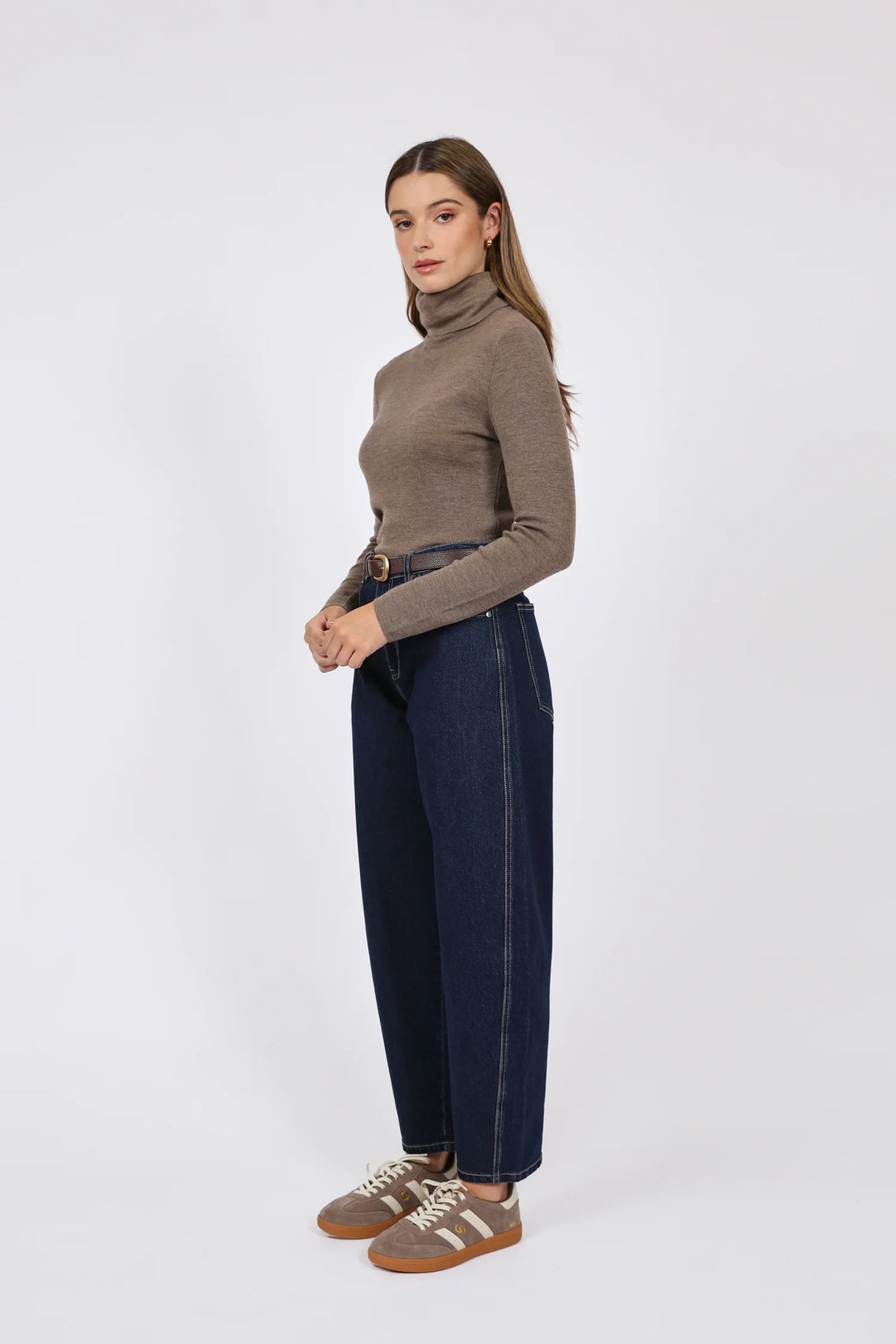 Alto Merino Roll Neck | Mushroom