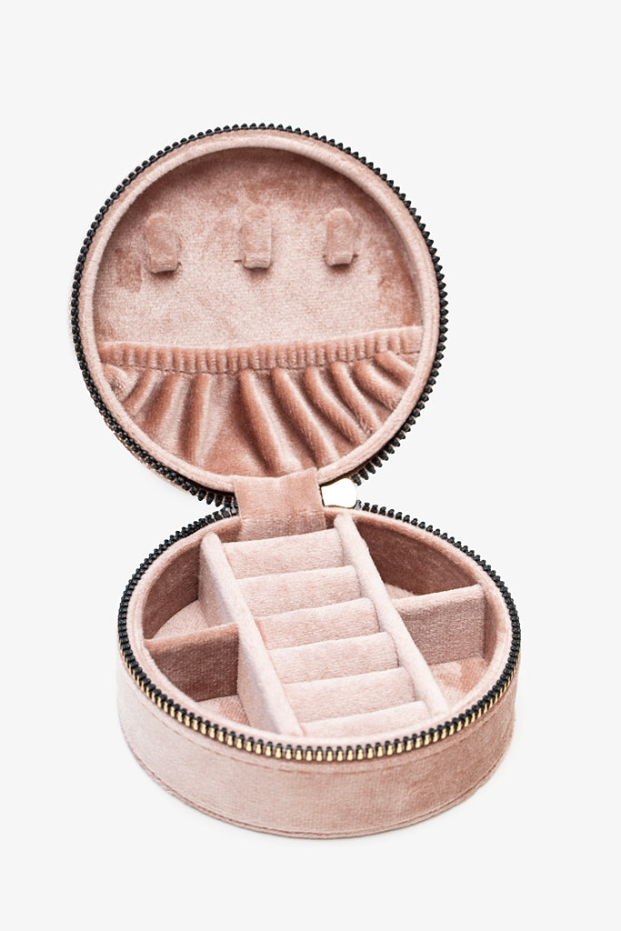 Velvet Jewellery Travel Box | Blush
