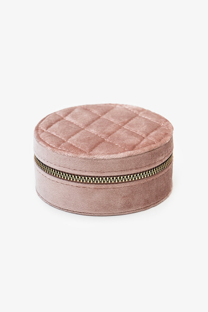 Velvet Jewellery Travel Box | Blush