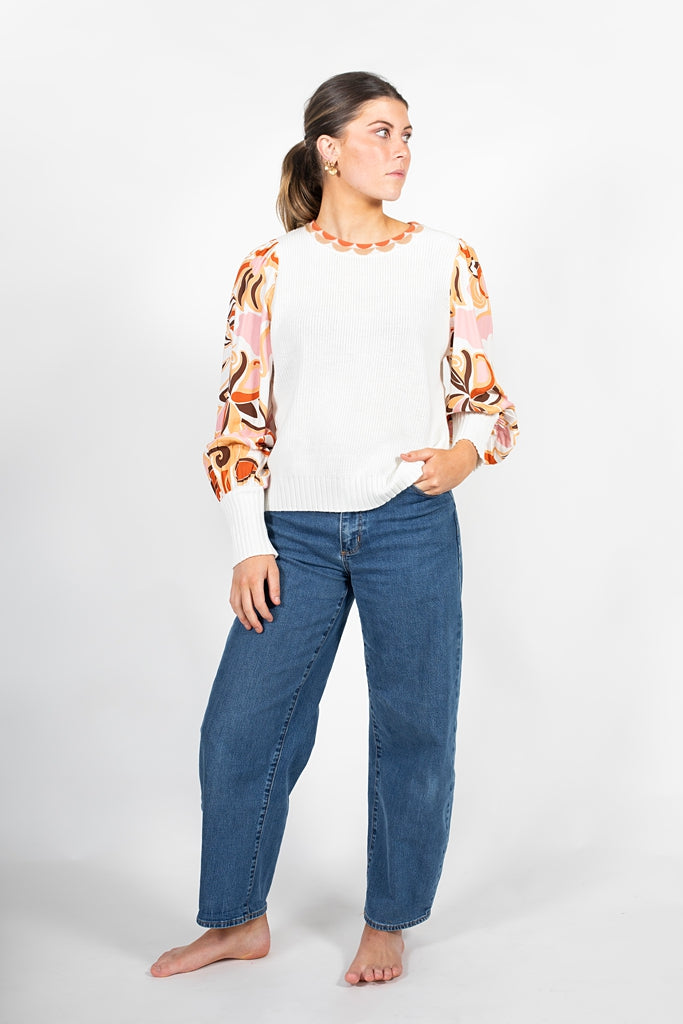Hendrix Top | Cream & Floral