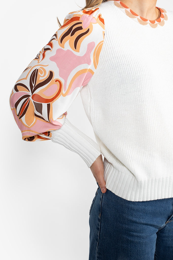 Hendrix Top | Cream & Floral