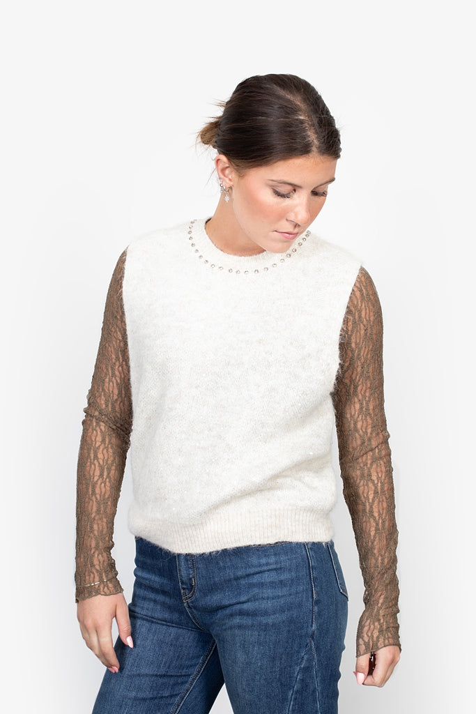 Stella Vest | Oat Sparkle