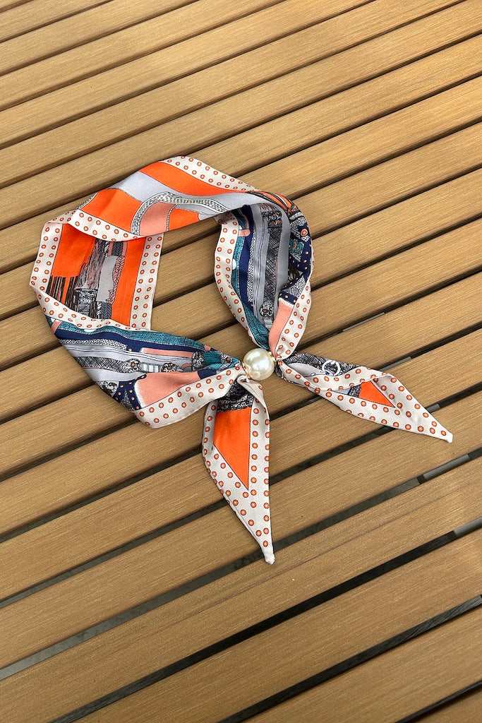 Pearl Bow Fasten Neck Tie | Chelsea