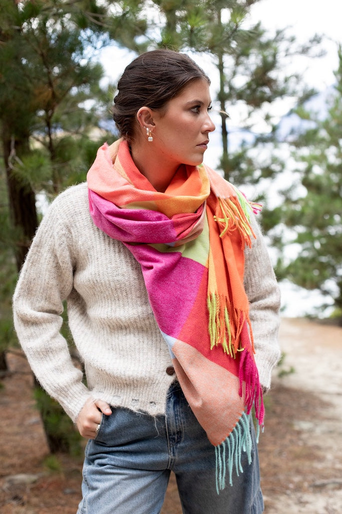 Winter Zest Check Scarf