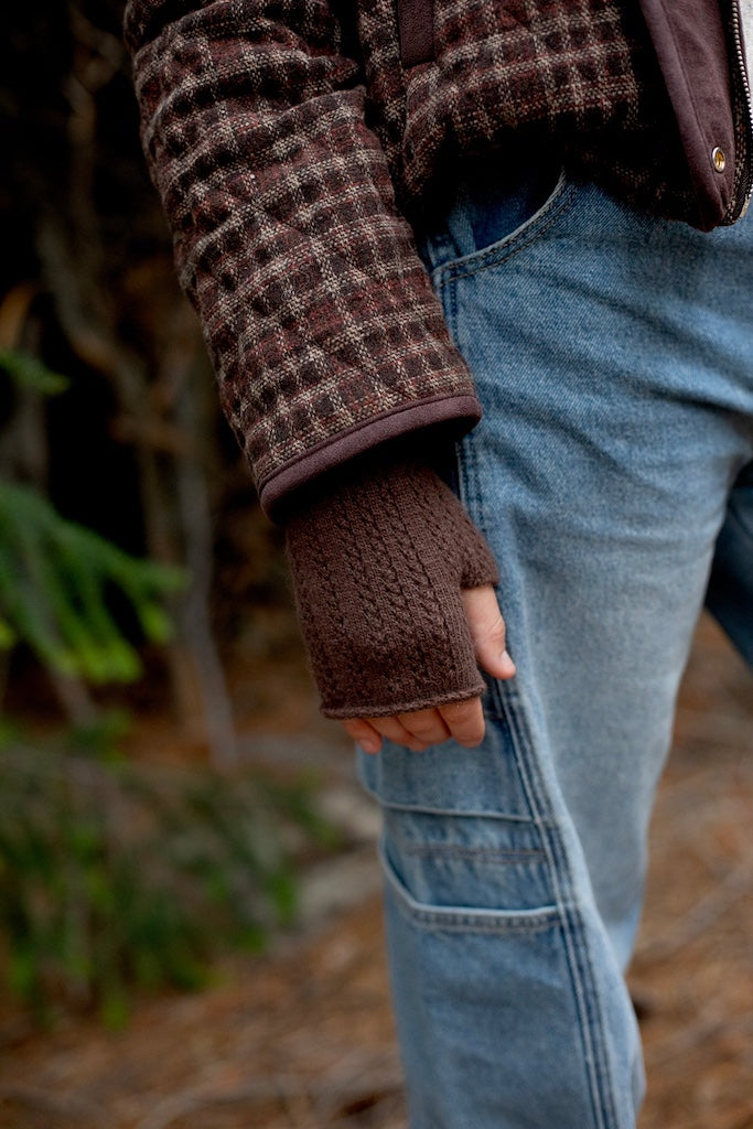 Florence Fingerless Gloves | Chocolate