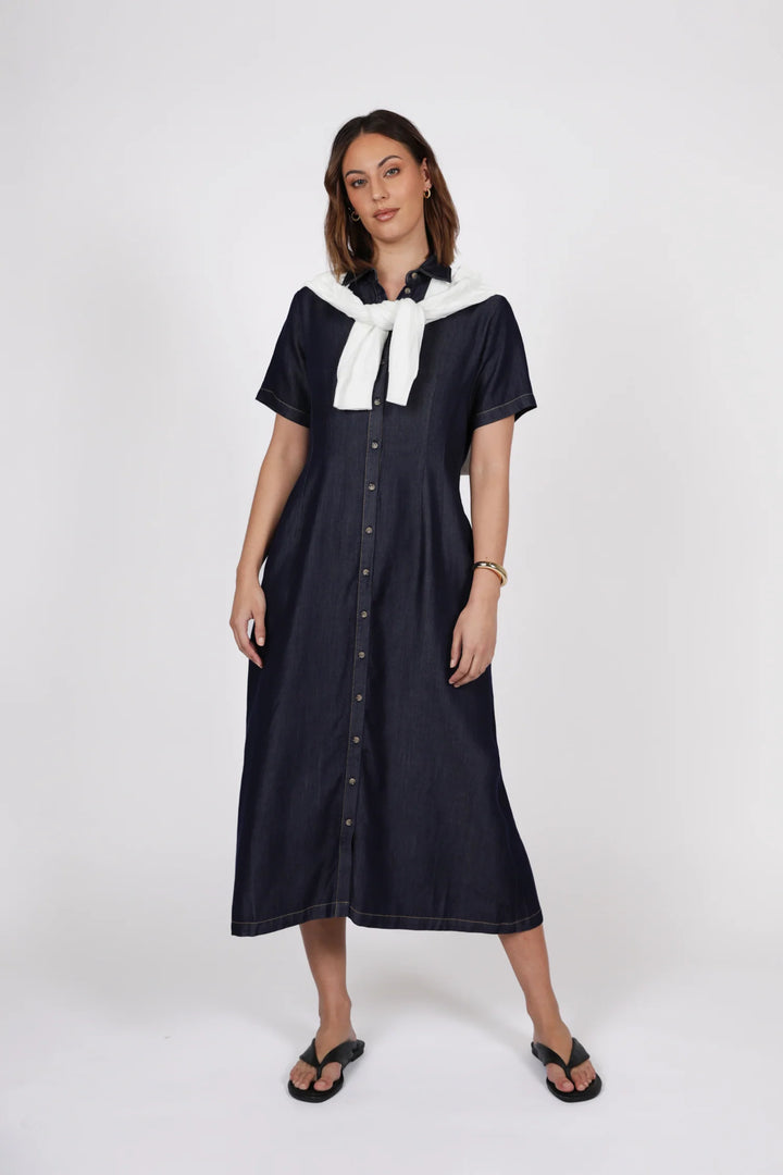 Axis Shirt Dress | Indigo