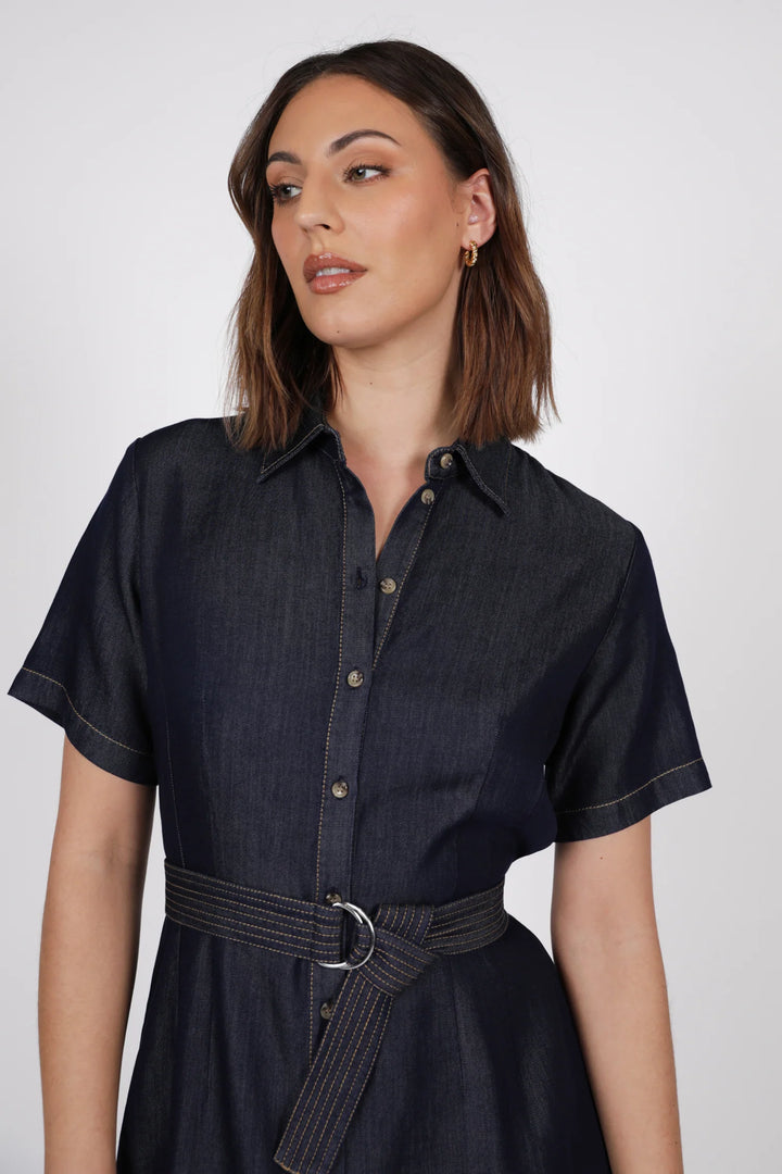 Axis Shirt Dress | Indigo