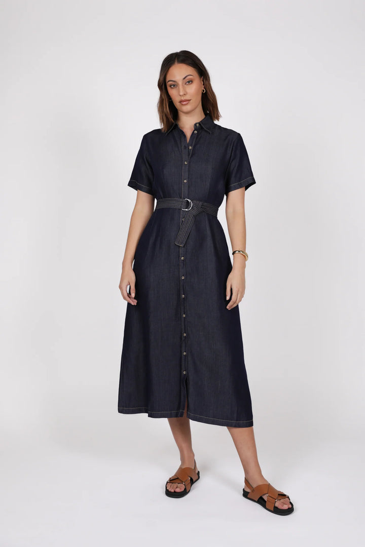 Axis Shirt Dress | Indigo