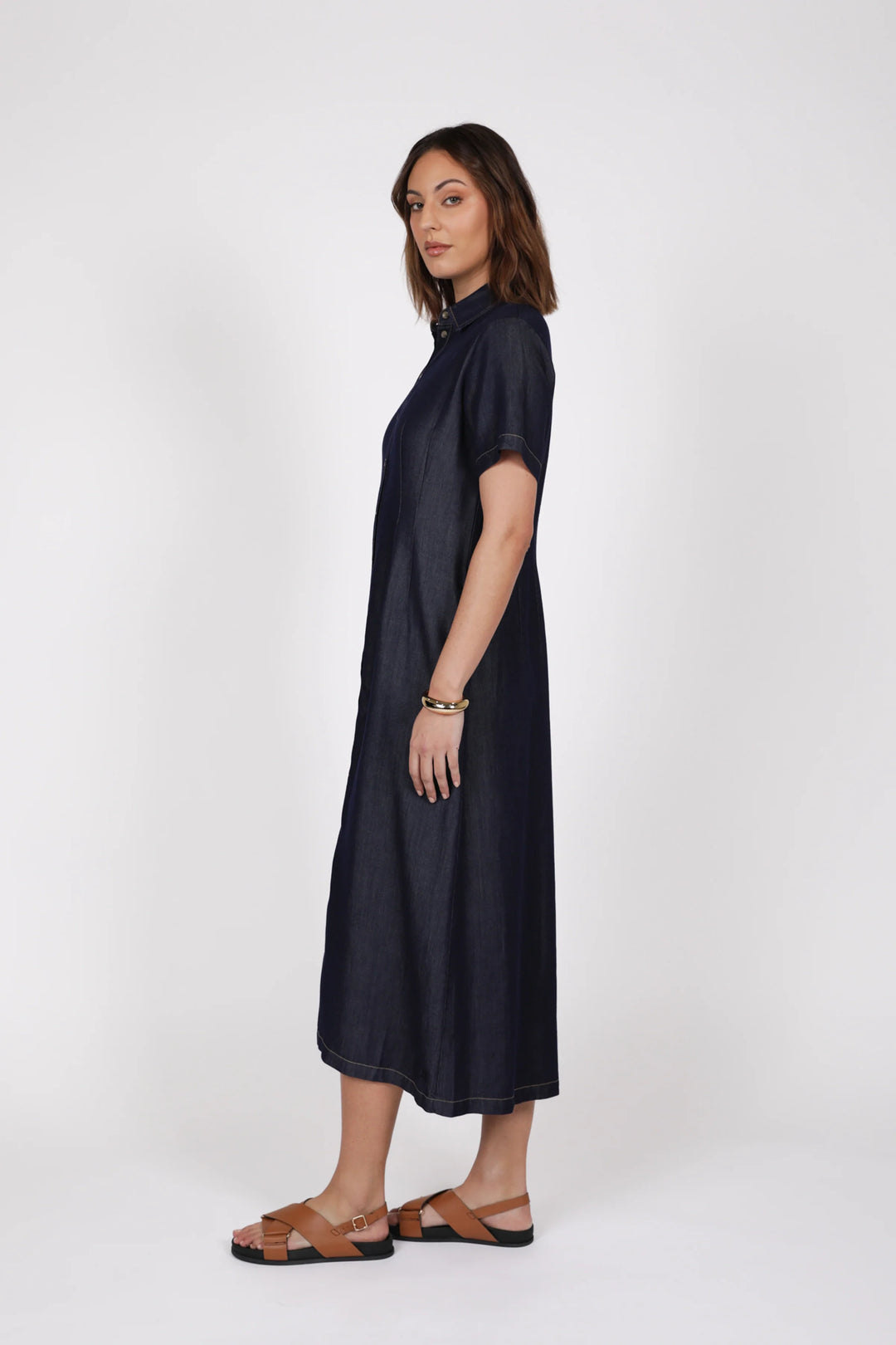 Axis Shirt Dress | Indigo