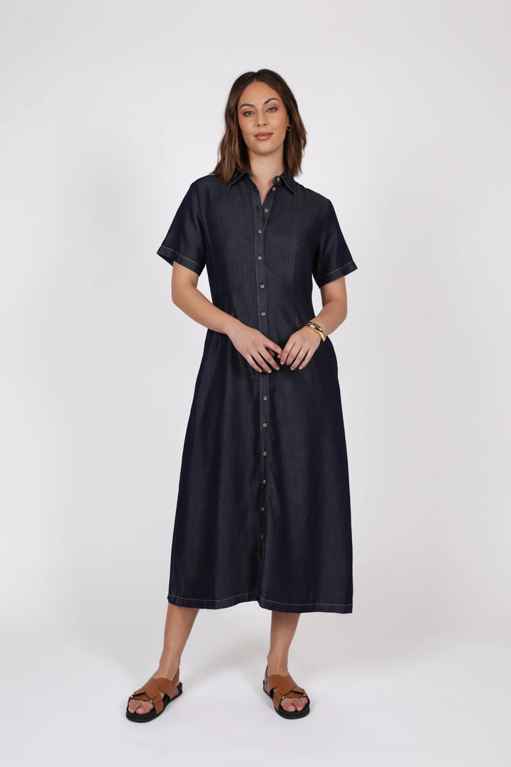 Axis Shirt Dress | Indigo