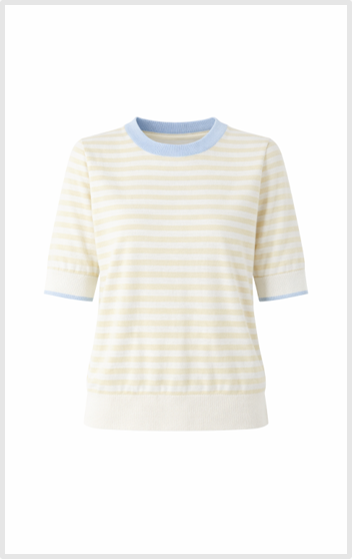 Stripe Tee | Butter/Ivory