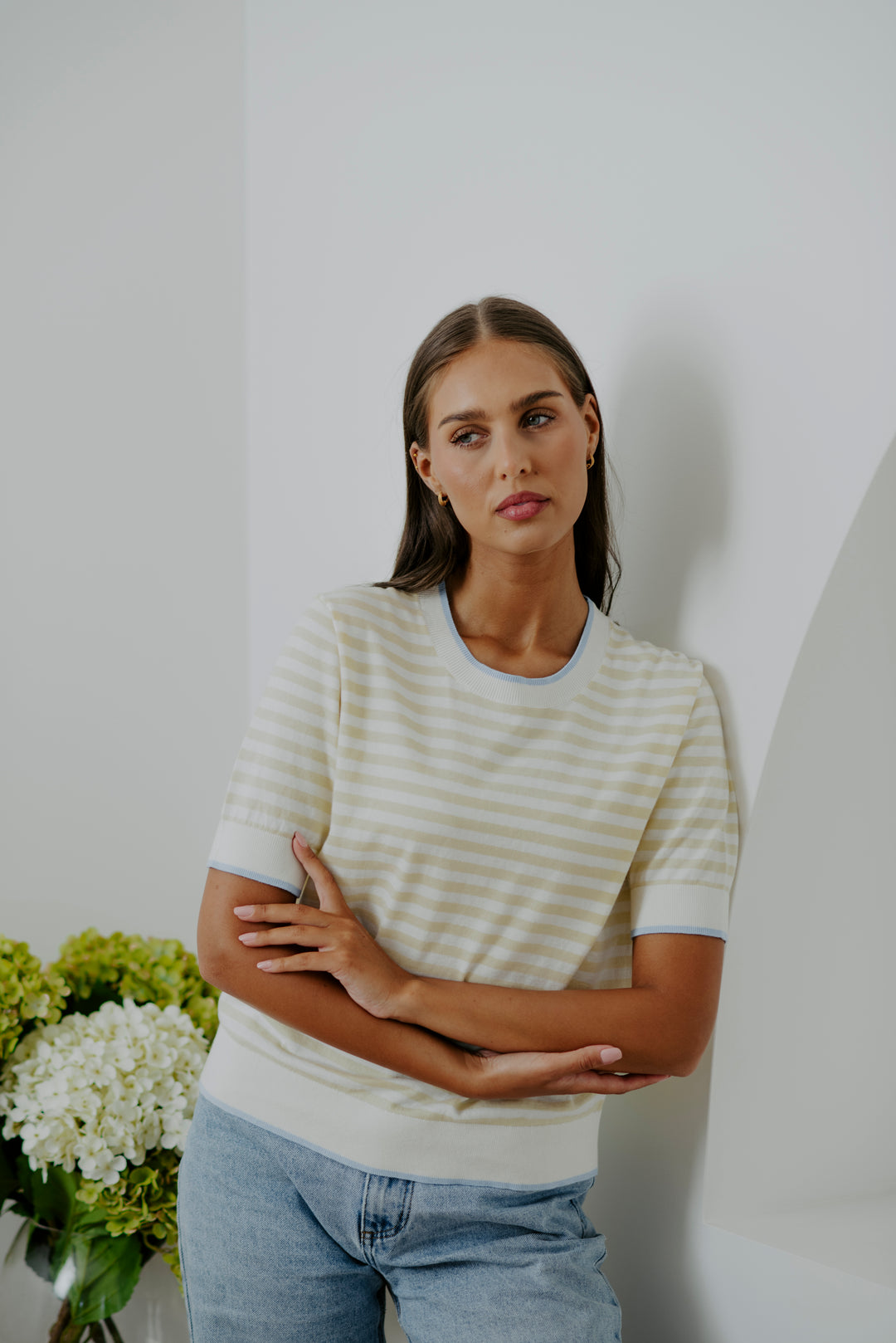Stripe Tee | Butter/Ivory