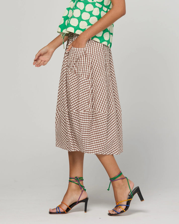 Guru Skirt | Cocoa Gingham