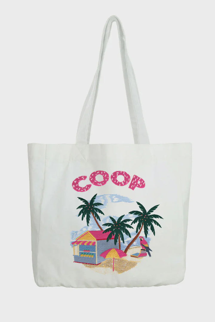 Bag To The Beach Bag | White & Pink