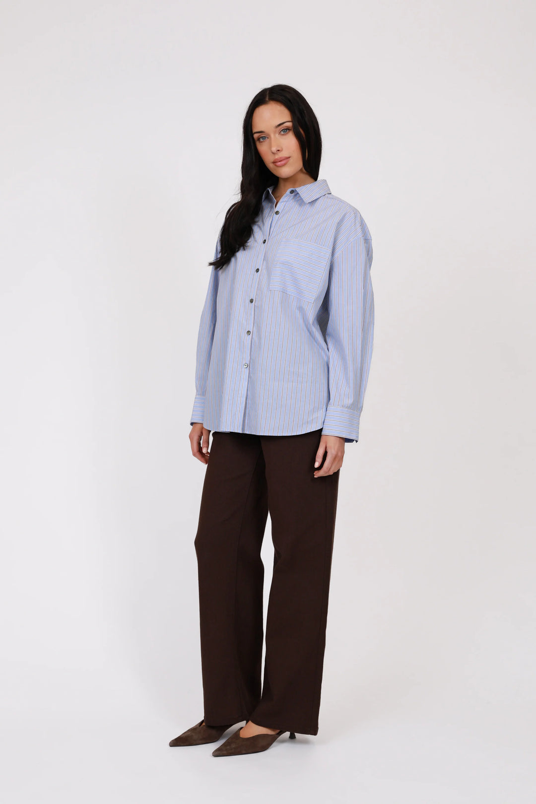 Benton Boyfriend Shirt | Blue Stripe